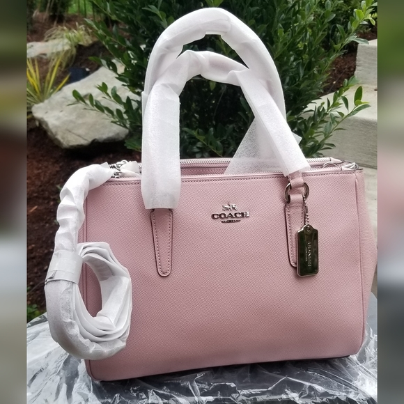 Coach large Surrey Carryall in carnation pink. - Picture 3 of 8